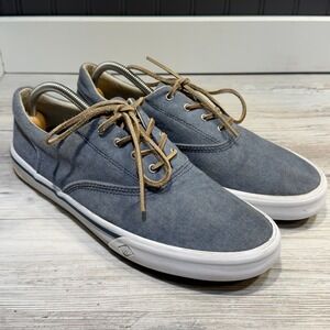 Sperry Men's  STS16797 Striper II Salt Washed Sneakers Navy Top Sider sZ 10.5 US